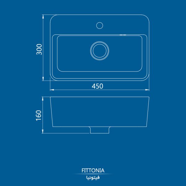 روشویی روکابینتی فیتونیا45 چینی‌کرد - Image 6